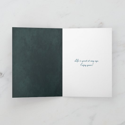 ヴィンテージ金ゴールド73台目の誕生日カード カード (内部)