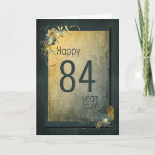 ヴィンテージ金ゴールド84番目の誕生日カード カード