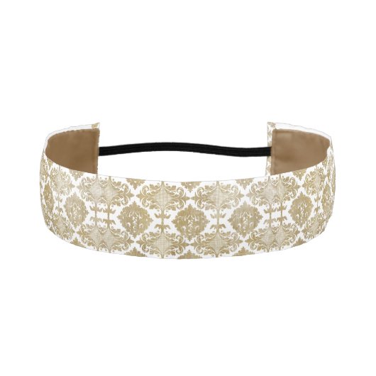 ヴィンテージ金ゴールド アスレチックヘッドバンド (正面)