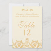 ヴィンテージ金ゴールド、アンティークテーブルカード 招待状 (正面)