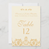 ヴィンテージ金ゴールド、アンティークテーブルカード 招待状 (裏面)