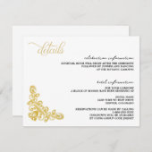 ヴィンテージ金ゴールド エンクロージャーカード (正面/裏面)