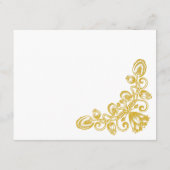 ヴィンテージ金ゴールド エンクロージャーカード (裏面)