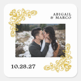 ヴィンテージ金ゴールド スクエアシール