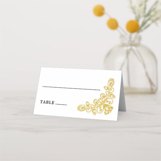 ヴィンテージ金ゴールド プレイスカード (正面)