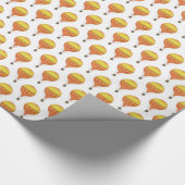 ヴィンテージ金ゴールド、ホットピンク、明るい赤紫色ホットエアバルーン ラッピングペーパー (角)