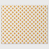 ヴィンテージ金ゴールド、ホットピンク、明るい赤紫色ホットエアバルーン ラッピングペーパー (フラット)