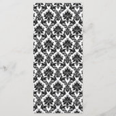 ヴィンテージ金ゴールド、白黒のダマスコウェディングメニュー メニュー (裏面)