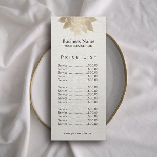 ヴィンテージ金ゴールドLotus価格表 ラックカード