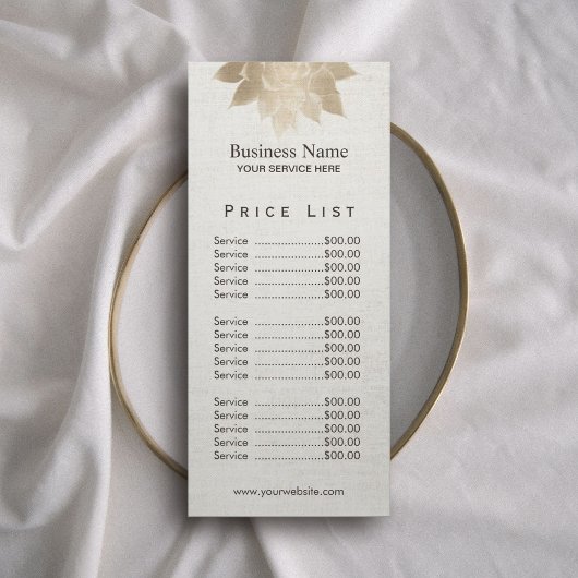 ヴィンテージ金ゴールドLotus価格表 ラックカード