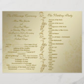 ヴィンテージ金婚式プログラム (裏面)