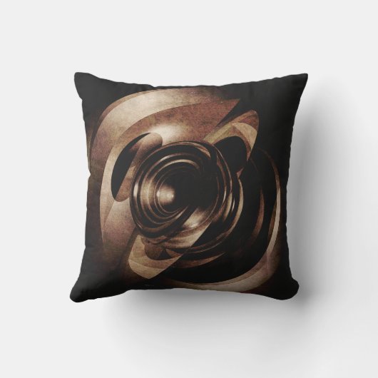 ヴィンテージ金属抽象芸術 クッション (裏面)