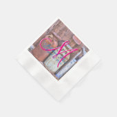 ヴィンテージ金属牛乳缶 モノグラム付きレトロアンティーク 縁ありカクテルナプキン (角)