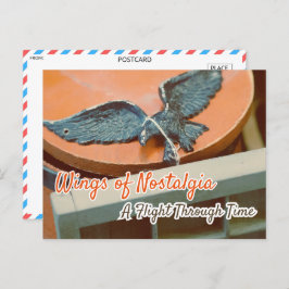 ヴィンテージ金属製の鳥フィギュア ポストカード