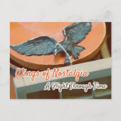 ヴィンテージ金属製の鳥フィギュア ポストカード (正面)