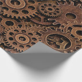 ヴィンテージ金属黄銅ギア ラッピングペーパー (角)