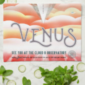 ヴィンテージ金星旅行 キッチンタオル (折り畳み)