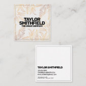 ヴィンテージ金箔フローラ スクエア名刺 (正面/裏面)