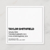 ヴィンテージ金箔フローラ スクエア名刺 (裏面)