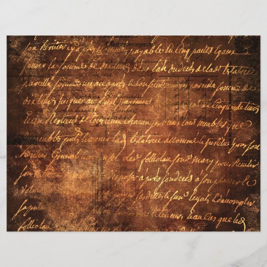 ヴィンテージ金箔ブラウン金ゴールドスクラップブック紙 エレガント、 (正面)