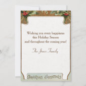 ヴィンテージ金箔付き天使と子供 シーズンカード (裏面)