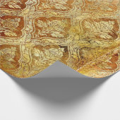 ヴィンテージ金色のみすぼらしい背景 ラッピングペーパー (角)