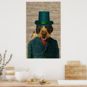 ヴィンテージ金髪ポインティンググリフォンのポスター ポスター (キッチン)