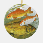 ヴィンテージ金魚コイ魚、海洋水中競技海生活 セラミックオーナメント (正面)