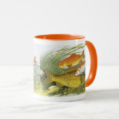 ヴィンテージ金魚コイ魚、海洋水中競技海生活 マグカップ (正面右)