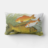 ヴィンテージ金魚コイ魚、海洋水中競技海生活 ランバークッション (裏面)