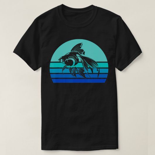 ヴィンテージ金魚80年代かわいい淡水魚 Tシャツ (デザイン正面)