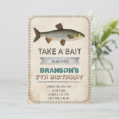 ヴィンテージ釣りパーティー招待状 招待状 (スタンド正面)