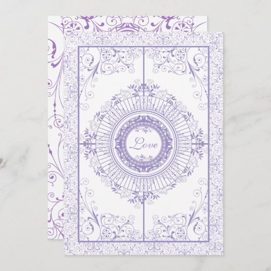 ヴィンテージ鉄工結婚式招待状 招待状 (正面/裏面)