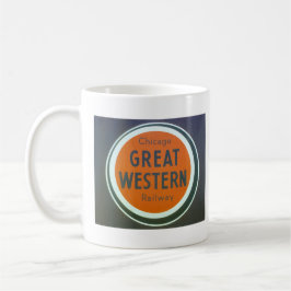 ヴィンテージ鉄道のロゴマグ コーヒーマグカップ