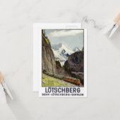 ヴィンテージ鉄道の休暇スイス カード (正面/裏面インサイチュ)