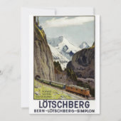 ヴィンテージ鉄道の休暇スイス シーズンカード (正面)