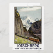 ヴィンテージ鉄道の休暇スイス シーズンカード (正面/裏面)