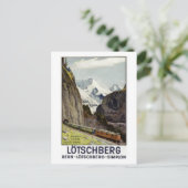 ヴィンテージ鉄道の休暇スイス シーズンポストカード (スタンド正面)