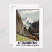 ヴィンテージ鉄道の休暇スイス シーズンポストカード (正面/裏面)