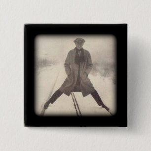 ヴィンテージ鉄道の写真c 1920s 缶バッジ