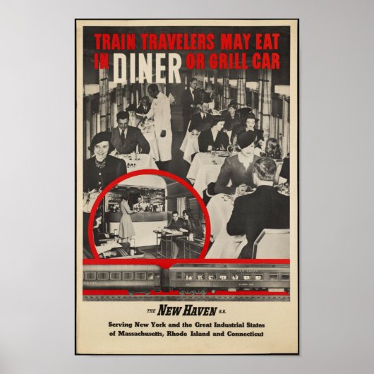 ヴィンテージ鉄道の旅行ポスター ポスター (正面)