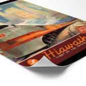 ヴィンテージ鉄道の旅行ポスター ポスター (角)