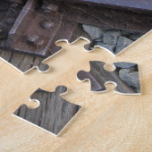 ヴィンテージ鉄道の軌道写真 ジグソーパズル (側面)