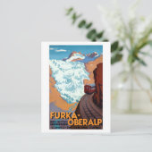 ヴィンテージ鉄道スイスアルプス旅行 ポストカード (スタンド正面)