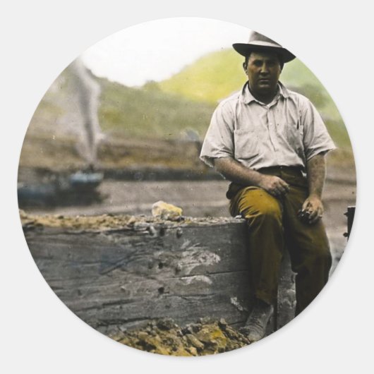 ヴィンテージ鉄道ホボ ラウンドシール (正面)