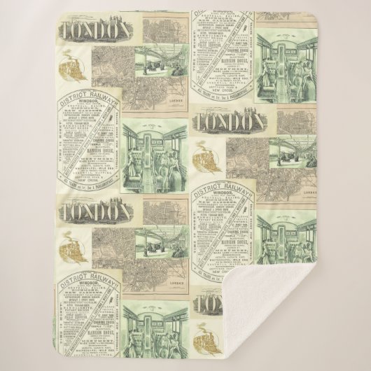 ヴィンテージ鉄道新聞広告 シェルパブランケット (正面)