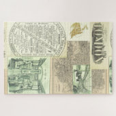 ヴィンテージ鉄道新聞広告 ジグソーパズル (横)