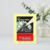 ヴィンテージ鉄道旅行広告ポストカード ポストカード (スタンド正面)