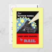 ヴィンテージ鉄道旅行広告ポストカード ポストカード (正面/裏面)