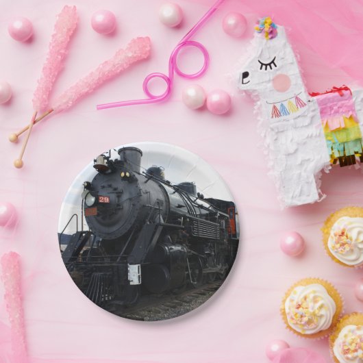 ヴィンテージ鉄道蒸気列車 ペーパープレート (パーティー)